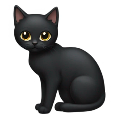 tailless-black-cat-body sticker