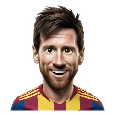 goofy distorded messi sticker