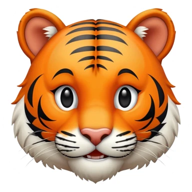 happy smiling tiger sticker