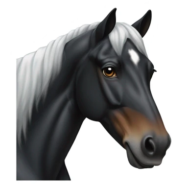 Black thoroughbred horse sticker