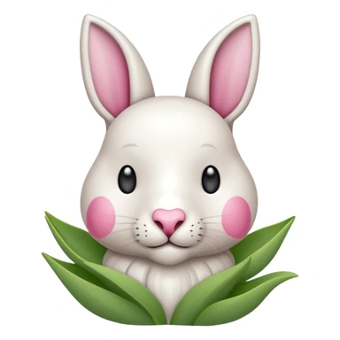 Un cordero lindo teniendo un tulipán rosa sticker