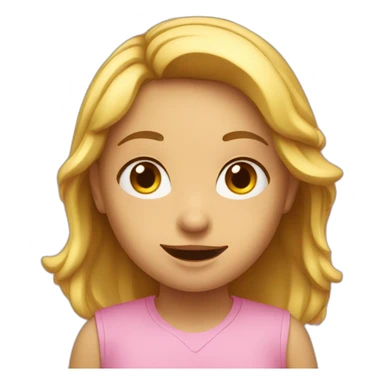 Girl saying « en fait » sticker