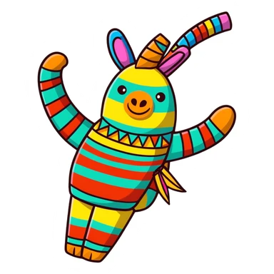 mexican pinata decoration sticker