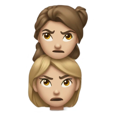 girl angry with another girl sticker