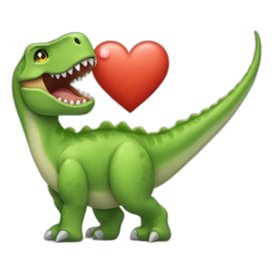Dinosaur in love sticker