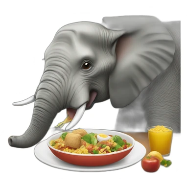 eating elephant sticker