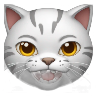 Angry cat showing teeth sticker