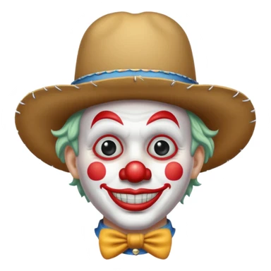 Clown in a cowboy hat sticker