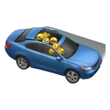 car crash in a fontain sticker