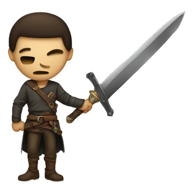 a rogue with a dagger sticker