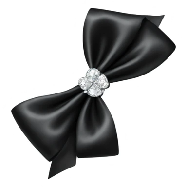 black silk bow with diamonds sticker