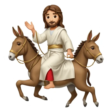 JESUS RIDING A DONKEY sticker