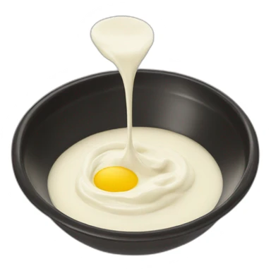 white sauce dipping dish sticker