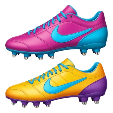 colorful football boots sticker