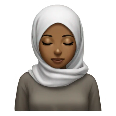 Pretty model Muslim Somali girl sleeping sticker