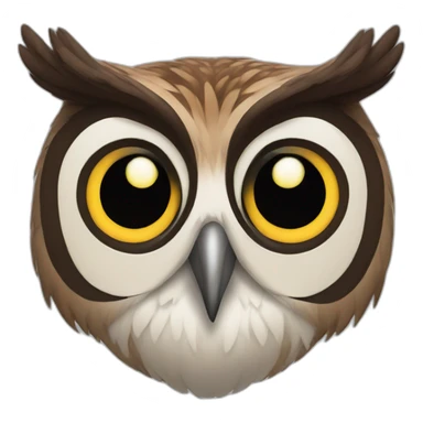 a goofy owl sticker