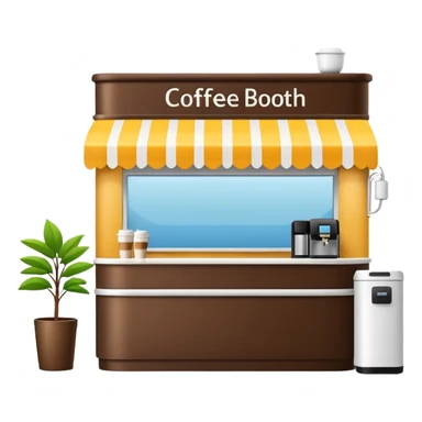 front pop up coffee booth sticker