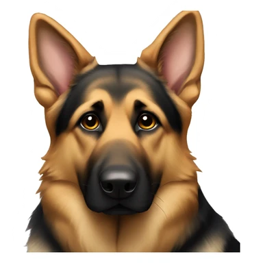 German shepherd floppy ears sticker