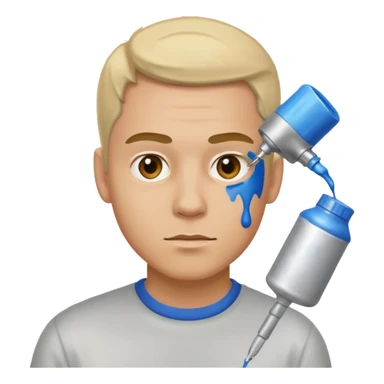 ligth man spraying with spray  sticker