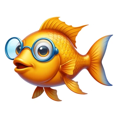 Ein Fisch mit Brillen sticker
