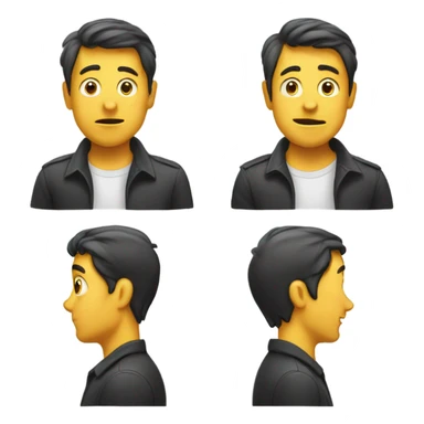 Shaking head vertically with two open hands sticker