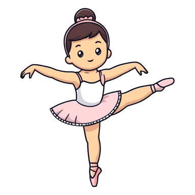 cute and expressive ballerina girl sticker