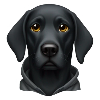black lab in a hoody sticker