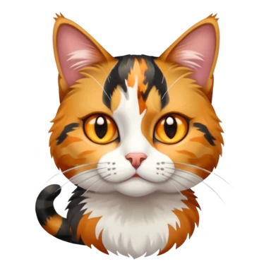 full body anxious looking colourful light calico tabby cat with hazel eyes sticker