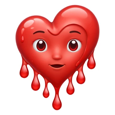 Heart melt sticker