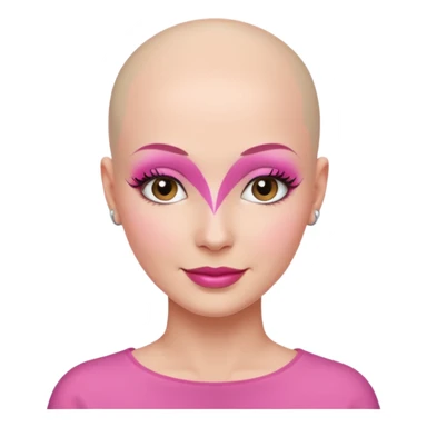 👩‍🦲pink makeup lico sticker