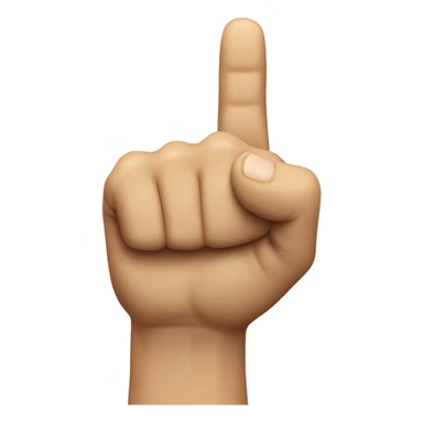 a fist facing up with index finger up sticker