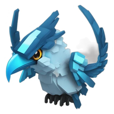 Minecraft Articuno Cyberpunk Head sticker