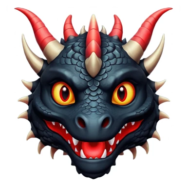 A black dragon with red brillants eyes, great black horns who say hi. sticker