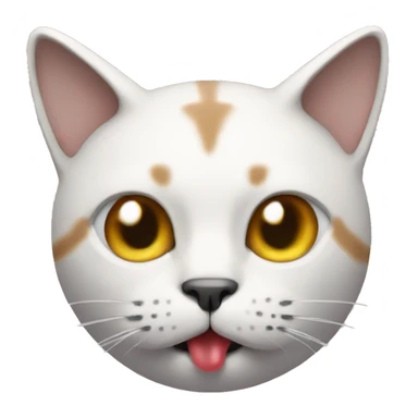 A cat with a round element which has a fuse  inside the mouth sticker