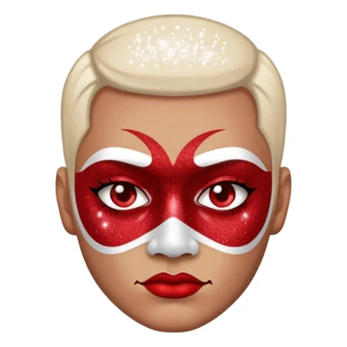 Glitter RED and White Joker Gangster  sticker