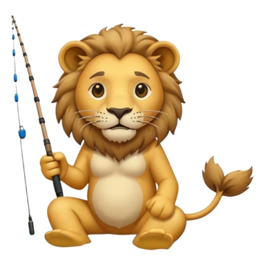 lion fishing sticker