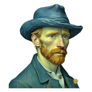 van gogh painting sticker