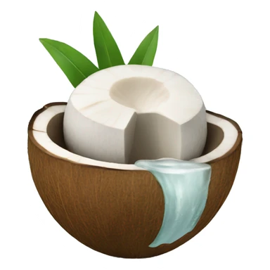 coconut with coconut water in it sticker