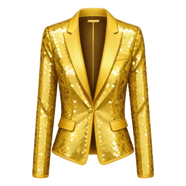 yellow sparkling jacket sticker