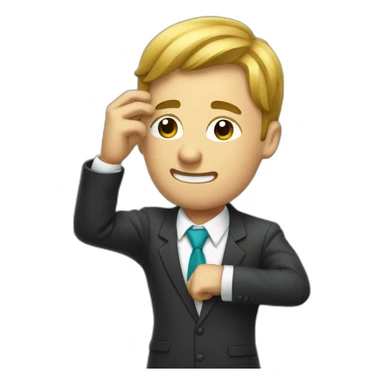 finance bro dabbing sticker