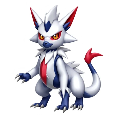 Cool Edgy Shiny Digimon-Weavile-Absol-Zangoose-hybrid full body sticker