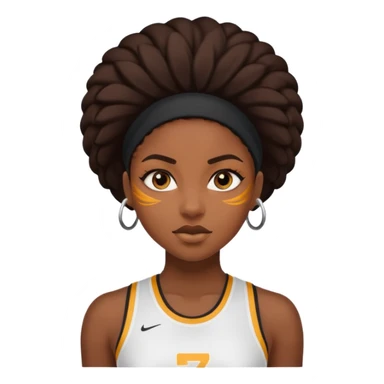 black girl Bold, edgy, confident, sporty, fearless, striking, urban, statement-making sticker