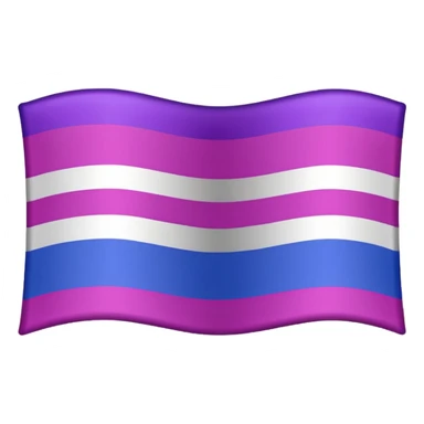 The bisexual flag (solo lleva 3 colores, magenta en la franja superior, morado en la franja central, azul en la franja inferior, 3 franjas lleva únicamente de manera horizontal) sticker