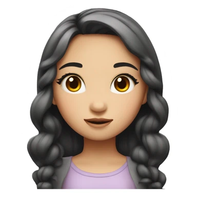 California girl (asian)with her cute face! (Long eyelash) sticker