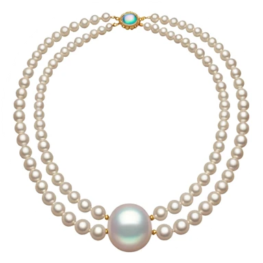 ornate pearl necklace strands sticker