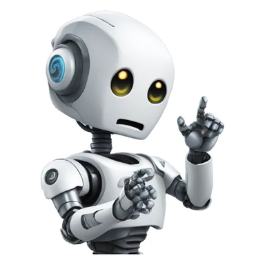 robot asking a question sticker