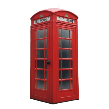 Red London phone box sticker