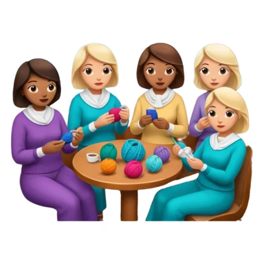 ladies knitting on a cruise ship sticker