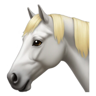 cheval blanc avec taches blondes sticker