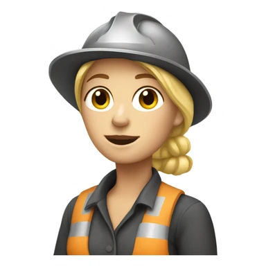 White female miner  sticker